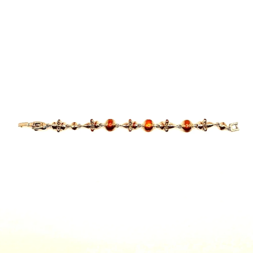 Givenchy Bracelet Flex Silvertone copper rhinestone clasp crystal gift - Picture 7 of 9
